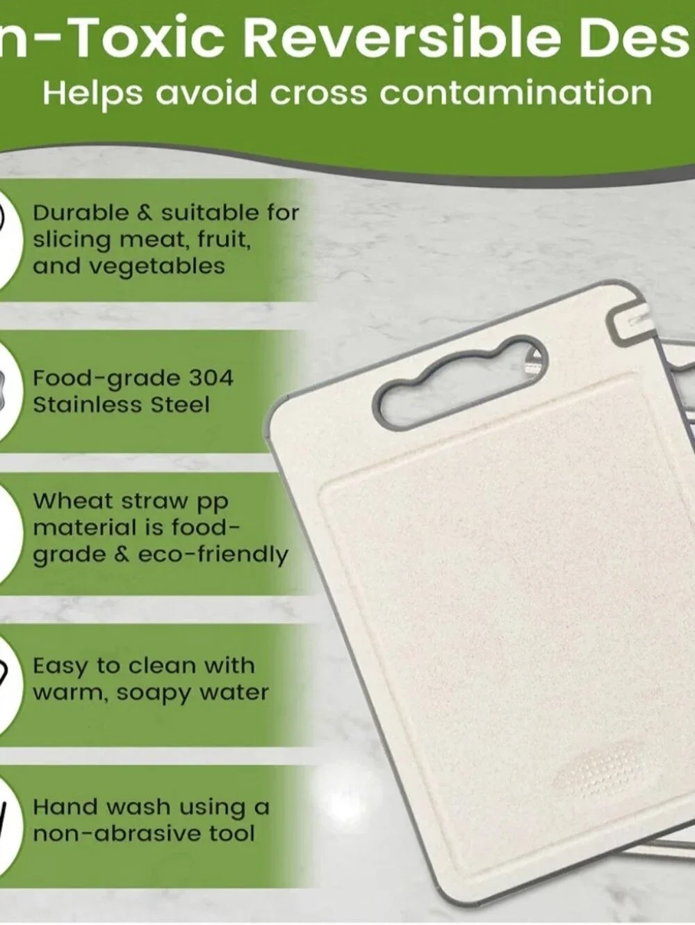 New Dual Sided Cutting Board With Knife Sharpener Stainless Steel